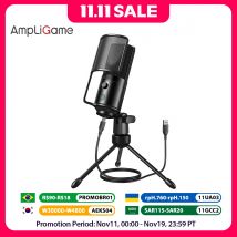 FIFINE USB Streaming Microphone with Pop Filter,Condenser Mic Set with Tap-to-Mute&Vol Control for PC,Recording,YouTube-K669PRO1