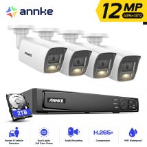 Annke 12mp poe Video überwachungs system 8ch nvr 12mp Überwachungs kameras CCTV-Kit Audio aufzeichnung IP-Kamera Farbe/ir Nachtsicht