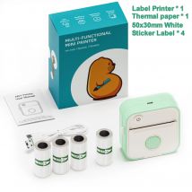 DOLEWA D5 Label Maker Inkless Sticker Printer 12-57mm Roll Paper Adjustable Thermal Pocket Printer for Photo Printing