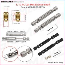 1/12 RC Auto Crawler MN78 MN82 Mn168 Metall Antriebswelle CVD Antriebswelle mit 3mm bis 4mm Welle Hülse Upgrade Teile Zubehör