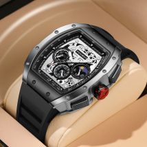 Lige männer uhr foxbox marke luxus wasserdichte quarz armbanduhr für männer datum sport silikon uhr männliche uhren relogio masculino