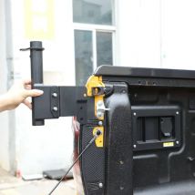 Für Ford Ranger Wildtrak T9 2023-2025 Carbon Stahl Schwarz Auto Heckklappe Antenne Halterung Halterung Auto Zubehör