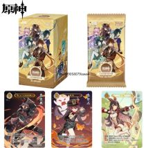 Tarjeta de impacto Genshin Original, tarjeta de batalla TCG de invocación de genio, Hu Tao Raiden Shogun, tarjeta de colección de personajes de Anime, juguete para regalo para niños
