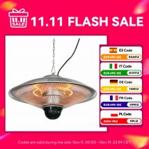 Riscaldatore da Soffitto da Esterno sospeso 1010/2210W con Telecomando Ø58,5X33Cm