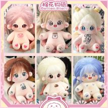 20 cm kein Attribut, neue Plüsch-Baumwollpuppe, nackte Figur, Superstar-Baby-Plüschpuppen, Spielzeug für Mädchen, tragbare Kleidung, Anziehgeschenk