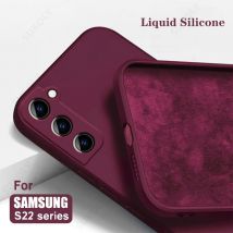 Funda de Silicona Líquida para Samsung Galaxy S24 S25 FE S26 S23 S22 Ultra Plus S25 Edge A57 A37 A56 A17 A16 A36 A54 A55 5G, Cubierta Suave