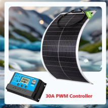 PowMr 40W Flexibles Solarpanel 2 Stück 40W Tragbare Solarzelle Optionale Solarplatten-Sets 30A Controller Wohnmobil Auto Camping Solarsystem