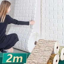 70 cm * 2 m 3D-Tapetenaufkleber aus weichem Schaumstoff, selbstklebend, für Wohnzimmer, Zuhause, Küche, Badezimmer, Dekor, Tapete zum Abziehen und Aufkleben