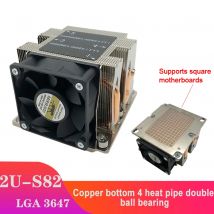 COOLSERVER S82 4 Heat pipe Copper 2U Server CPU Cooler for Intel LGA 3647 Square motherboards Industrial Workstation Computer