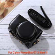 Borsa fotografica a corpo intero per fotocamera Canon PowerShot G7 X Mark II custodia protettiva in pelle PU con cinturino