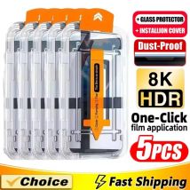 Oleophobe Beschichtung, staubfrei, einfache Installation, Displayschutzfolie für iPhone 16, 15, 14, 13, 12, 11, 17 Pro Max 17, Air XR X XS 7, 8 Plus