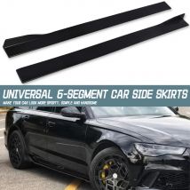 6PCS 2M Universal Side Skirts Extension Rocker Panels Lip Splitters For Chevy Chevrolet Camaro SS 2000-2022 Car Accessories