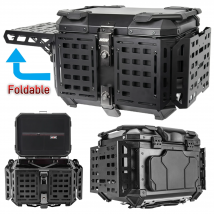 65L/55L/45L Pieghevole Armatura Moto Top Box Custodia per bagagli in alluminio Tronco Scatola di coda Scatola per casco impermeabile Cassetta degli attrezzi a sgancio rapido