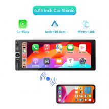 Ezonetronics Universal 6,86-Zoll-Bildschirm MP5-Player 1Din Typ C Auto-Multimedia-Player mit kabellosem CarPlay Android Auto