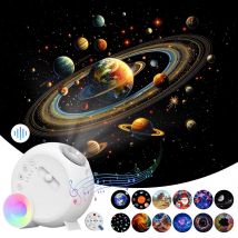 13 in 1 HD Planeten Projektor Lampe Fernbedienung Galaxie Sternen mond Schwarzes Loch Projektion Nachtlicht mit Bluetooth-Lautsprecher