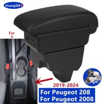 Para Peugeot 2008 caja de reposabrazos para Peugeot 208 2019-2024 caja de almacenamiento de reposabrazos de coche piezas de reequipamiento dedicadas accesorios interiores de coche