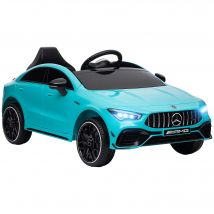 AIYAPLAY Coche Eléctrico para Niños de +3 Años Mercedes-AMG CLA 45 Azul Claro