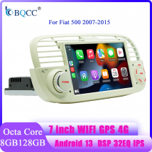 BQCC For Fiat 500 2007-2015 7" Car Player Android 13 WIFI GPS BT mirrorlink wireless android auto/carplay RDS USB car Stereo