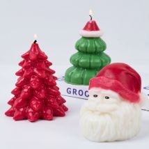 3d saftige Kiefer Silikon Kerzen form DIY handgemachte Weihnachts baum Santa Claus Handwerk Geschenke machen Aromath Seife Gips Schimmel