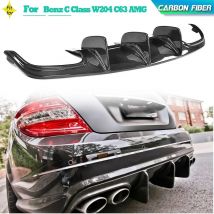 Hinten Stoßstange Diffusor für Mercedes-Benz W204 C63 AMG 4 Tür 2009-2011 Carbon Fiber Bumper