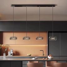 Moderne, minimalistische LED-Esstischleuchte, Glas-Restaurant-Pendelleuchte, 3-farbige Restaurantleuchte, Innenbeleuchtung für das Wohnzimmer