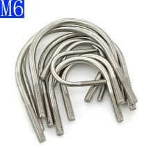 M6 6 mm 304 Edelstahl A2 U-Bolzen Rundbiegung U-Bolzen U-Klemmschrauben