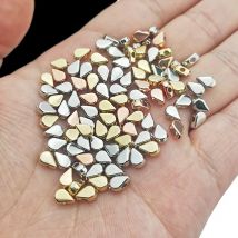 6mm Water Drop Shape CCB Gold Silver Plated Spacer Loose Beads For Jewelry Making DIY Necklace Bracelets Accessories 100~400pcs
