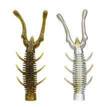 THKFISH 20pc Floating Soft Shrimp Fishing Bait NED Rig Wobblers Shrimp Swim Lure Jig Salt Silicone Swimbait with Fish Attractant