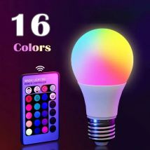 16 kolorów Żarówka RGB LED Wielokolorowa żarówka E27 220V Oświetlenie domowe Możliwość przyciemniania 24 klawisze Pilot zdalnego sterowania Inteligentna lampa Atmosfera Światło