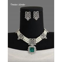 Timeless Wonder Fancy Kristall Zirkon Geo Glas Pave Halskette Ohrstecker Damen Designer Schmuckset Süßes Top Selten Klassisch 4612