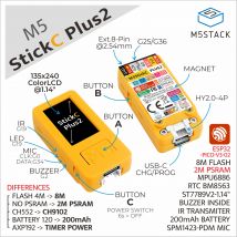 M5Stack Kit di sviluppo mini IoT ufficiale M5StickC PLUS2 ESP32-PICO Controller IoT TFTScreen IR e WiFi da 1,14 pollici