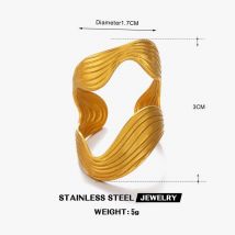 2025 Neuer Edelstahl-Schmuck, minimalistischer goldener 18-K-PVD-beschichteter Öffnungsring aus Metall für Frauen, Bagues Pour Femme, Party-Geschenk