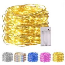 1M 2M 5M 10M filo di rame LED String Lights funzionamento a batteria illuminazione natalizia per la decorazione della festa nuziale di natale