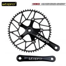 Litrpro Mountain Road Pieghevole Manovella per bicicletta 170mm Foro quadrato BCD 130MM Accessori per biciclette Guarnitura a scatto fisso Guarnitura per bici