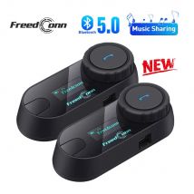 Freedconn T Com SC Bluetooth domofon motocyklowy zestaw słuchawkowy do kasku komunikacja bezprzewodowa domofon BT 5.0 udostępnij muzykę 6 jeźdźców FM