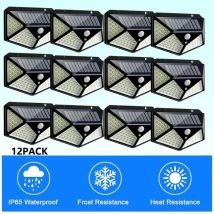 Lampada solare da esterno a luce solare da 100 LED Illuminazione da giardino impermeabile Luci da pannello solare per cortile Pathway Patio Ecologico