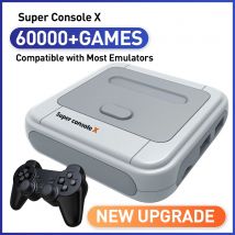 Super Console X 60000 Console per videogiochi classici emulatore Wireless Multi-player Retro Arcade Game Box per NES // N64/PS1/PSP/NDS