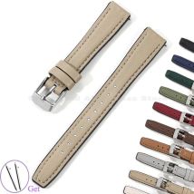 10mm 12mm Rindsleder Uhrenarmband Ultradünner Armband 14mm 16mm Slim Uhrenarmband für SEIKO SSVW165 Damen für Lola Rose mit Werkzeug