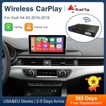 CarPlay inalámbrico superior de carretera para Audi A4 B9 A5 Q5 Q7 2016-2019, con interfaz Android Auto, funciones de reproducción de coche AirPlay Mirror Link