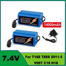 2025 Neuer Lithium-Ionen-Akku, 7,4 V, 14000 mAh, T 1882011 -5,T888,V007,H18,C18,Geeignet für Fischerboote, LED