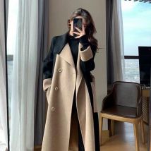 Soft Women Long Coat M-3XL Tie-in Waist Slim Fit Winter Warm Outwear Lady Overcoat  Female Outwear Keep Warm