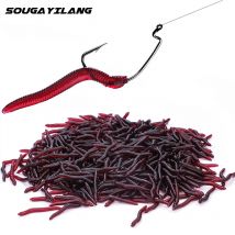 Sougayilang 50-200 sztuk miękka przynęta wędkarska imitacja robaka 4cm 0.3g sztuczne realistyczne