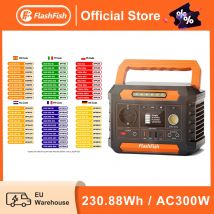 FF FlashFish przenośna elektrownia 300W AC generator słoneczny 230.88Wh baterie litowe zasilacz oświetleniowy bateria zewnętrzna RV