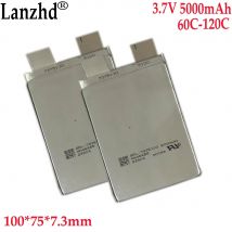 Batteria Li ad alta velocità 60C 120C 3,7 V 7375100    Batteria da 5000 mAh per avviamento batteria accenditore per automobili 100 * 75 * 7,3 mm