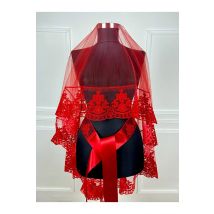 Flock Druck Silbrig Braut Schleier Gürtel Handschuhe Set Henna Nacht Hochzeit Braut Immer Komplette