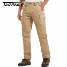 TACVASEN Multi-Pockets Rip-stops Hiking Cargo Pants Men's Workout Trousers Full Length Outdoor Hiking Pants Team Training Pants