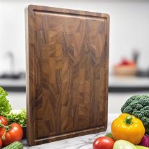 Upgraded Large Walnut wood Cutting Board, Premium Wooden Cutting Board Set, Food Safe, Durable Wood Block, Suitable for food