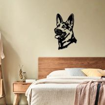 Hund Metall Wand kunst-Deutsch Hirten kopf Porträt Dekor für Wohnzimmer, Schlafzimmer, Bauernhaus, Zwinger, modernen Stil