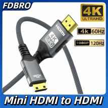 Mini HDMI zu HDMI Kabel HD 4K@60Hz 2K@120Hz High-Speed Geflochtene HDMI-kompatibel Kabel Bidirektionale 2,0 Kabel Für HDTV Tablet
