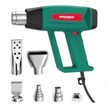 Pistola ad aria termica elettrica di alta qualità HYCHIKA con sei ugelli a temperatura regolabile 1800W 230V 60-600 ℃   Utensili elettrici per pistola ad aria calda